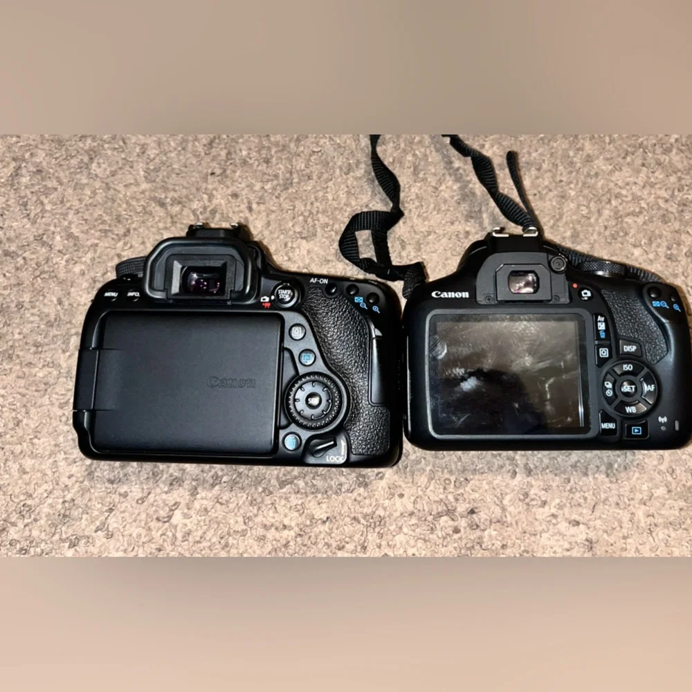 canon cameras(rebel T7 and 80D) and 5 lenses. Used- well used
